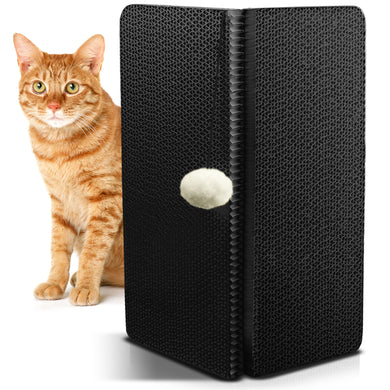 Handy Hound Cat Corner Scratcher - Innovative Cat Scratch Pad for Wall and Corner - Black