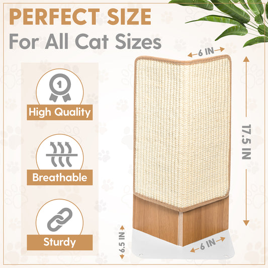 Handy Hound Cat Corner Scratcher - Removable Mat