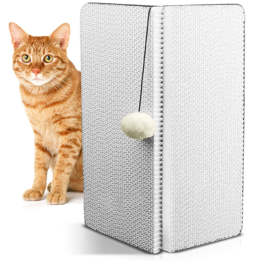 White Cat Corner Scratcher